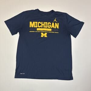 Nike Jordan Michigan Dri-Fit Tee | Men’s Large | Navy